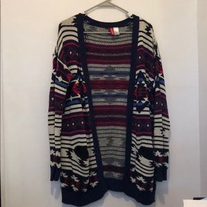 OPEN FRONT OVERSIZED SWEATER